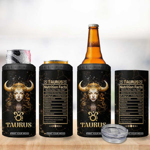 Taurus Zodiac 4 in 1 Can Cooler Tumbler Celestial Constellation Astrology Horoscope Galaxy TB02 Print Your Wear