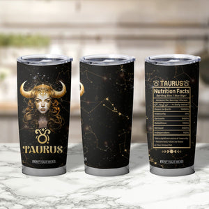 Taurus Zodiac Tumbler Cup Celestial Constellation Astrology Horoscope Galaxy TB02 Printyourwear