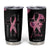 Personalized Breast Cancer Warrior Support Tumbler Cup Custom Name Pink Ribbon Sunflower American Flag TB02 Black Print Your Wear