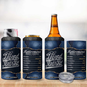 The Legend Has Retired 4 in 1 Can Cooler Tumbler Do Whatever The Hell You Want To Do Retirement Gifts TB09 Print Your Wear