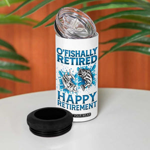 Fishing Gifts For Men Retirement 4 in 1 Can Cooler Tumbler O'fishally Retired Fisherman TB09 Print Your Wear