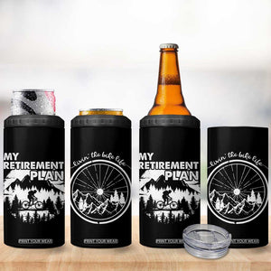 Retirement Gifts For Men 4 in 1 Can Cooler Tumbler My Retirement Plan Bicycle Biker Living The Bike Life TB09 Print Your Wear