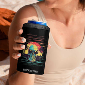 The Legend Has Retired 4 in 1 Can Cooler Tumbler Happy Retirement Gift Retro Skull Beach TB09 Print Your Wear