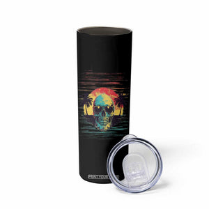 The Legend Has Retired Skinny Tumbler Happy Retirement Gift Retro Skull Beach TB09 Print Your Wear