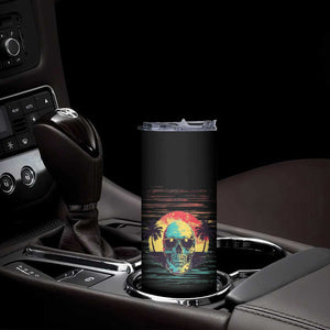 The Legend Has Retired Skinny Tumbler Happy Retirement Gift Retro Skull Beach TB09 Print Your Wear