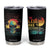 The Legend Has Retired Tumbler Cup Happy Retirement Gift Retro Skull Beach TB09 Black Print Your Wear