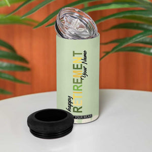 Personalized Retirement Gifts 4 in 1 Can Cooler Tumbler Custom Name Retired 2025 Every Sip Tastes Like It's Not My Problem Anymore TB09 Print Your Wear