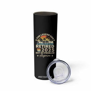 Personalized Retirement Gifts Skinny Tumbler Custom Name Vintage The Legend Has Retired Est 2025 TB09 Print Your Wear