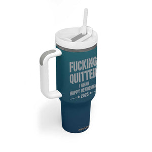 Personalized Retirement Gifts Tumbler With Handle Custom Name Fucking Quitter Mean Happy Retirement 2025