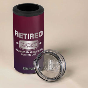 Personalized Retirement Gifts For Men 4 in 1 Can Cooler Tumbler Custom Name Retired 2025 Not My Problem Anymore TB09 Print Your Wear