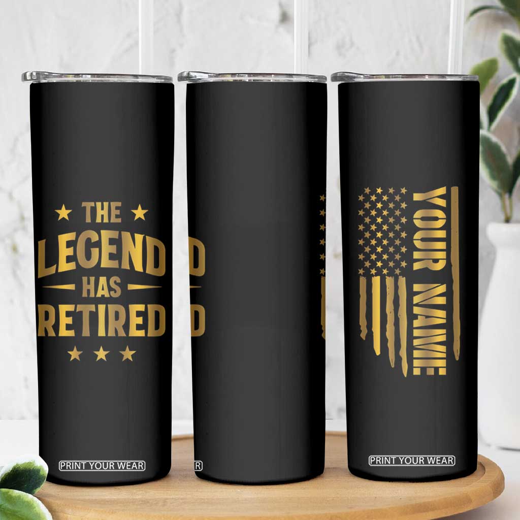 Personalized Retirement Gifts Skinny Tumbler Custom Name The Legend Has Retired TB09 Print Your Wear