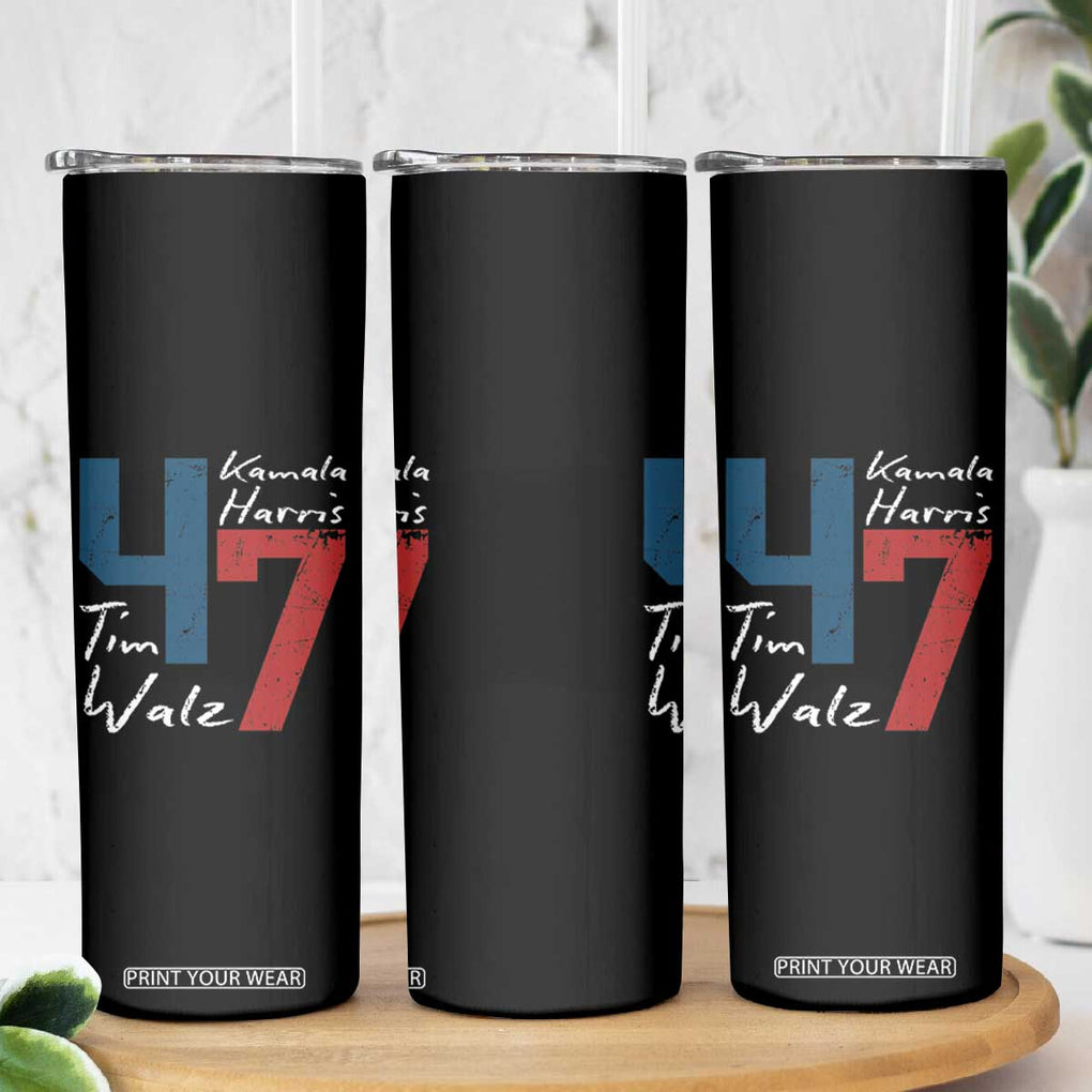 Harris Walz 2024 Skinny Tumbler Kamala Support US President 47 TB09 Print Your Wear