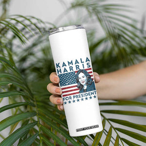 Kamala 2024 Skinny Tumbler Harris For President American Flag TB09 Print Your Wear