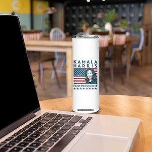 Kamala 2024 Skinny Tumbler Harris For President American Flag TB09 Print Your Wear