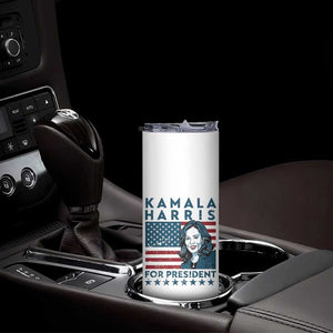 Kamala 2024 Skinny Tumbler Harris For President American Flag TB09 Print Your Wear