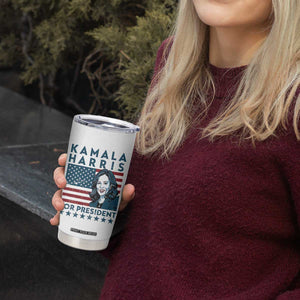 Kamala 2024 Tumbler Cup Harris For President American Flag TB09 Print Your Wear