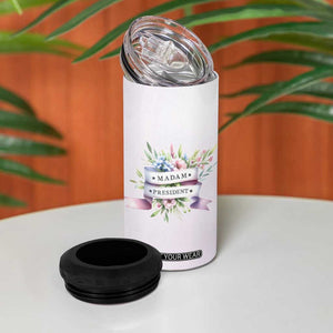 Kamala 2024 4 in 1 Can Cooler Tumbler Madam President Flower Harris Supporter TB09 Print Your Wear