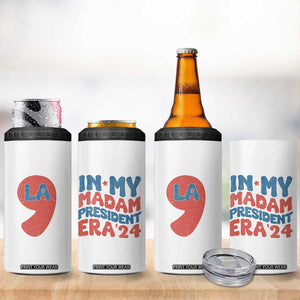 Harris 2024 4 in 1 Can Cooler Tumbler In My Madam President Era Kamala Groovy TB09 Print Your Wear