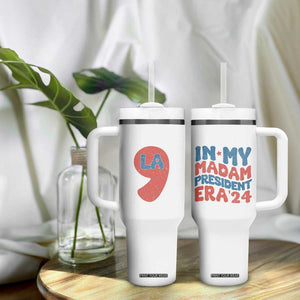 Harris 2024 Tumbler With Handle In My Madam President Era Kamala Groovy TB09 Print Your Wear