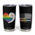 Harris Comma La Tumbler Cup Kamala 2024 LGBT Rights Rainbow Heart TB09 Black Print Your Wear