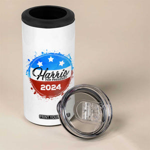 Harris For President 2024 4 in 1 Can Cooler Tumbler Kamala We Are Not Going Back TB09 Print Your Wear