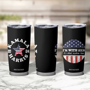 Harris 2024 Tumbler Cup Kamala I'm With Her It's About Madam Time TB09 Print Your Wear