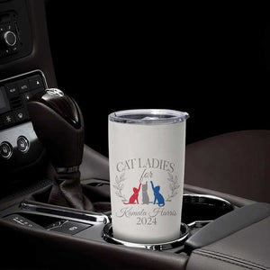 Cat Ladies For Kamala 2024 Tumbler Cup Harris Madam President America Coquette TB09 Print Your Wear