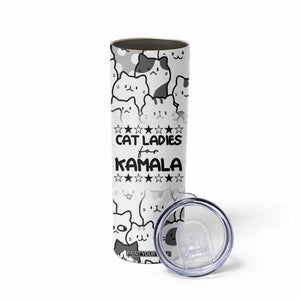 Cat Ladies For Kamala 2024 Skinny Tumbler Cute Cats Harris Madam President TB09 Print Your Wear