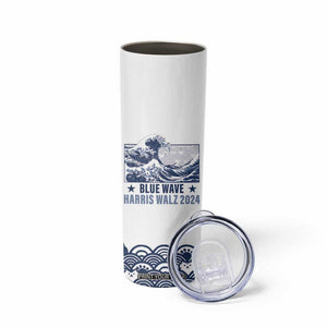 Kamala Blue Wave 2024 Skinny Tumbler Cute Cats Wave Harris Walz TB09 Print Your Wear