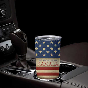 Harris 2024 Tumbler Cup I'm Stand With Kamala Madam President American Flag TB09 Print Your Wear