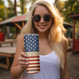 Trump 2024 Skinny Tumbler Take America Back American Flag TB09 Print Your Wear