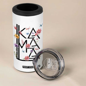 Kamala 2024 4 in 1 Can Cooler Tumbler Madam President Wild Flower Harris Supporter TB09 Print Your Wear