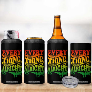 Jamaica Reggae 4 in 1 Can Cooler Tumbler Every Little Thing Gonna Be Alright Good Vibes TB09 Print Your Wear