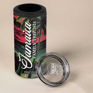 Jamaica Family Trip 2024 Souvenir 4 in 1 Can Cooler Tumbler Jamaican Beach Vacation Lots Of Memories And Laughter TB09 Print Your Wear