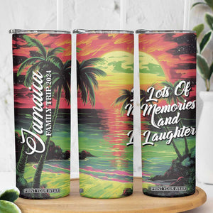 Jamaica Family Trip 2024 Souvenir Skinny Tumbler Jamaican Beach Vacation Lots Of Memories And Laughter TB09 Print Your Wear