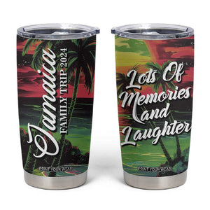 Jamaica Family Trip 2024 Souvenir Tumbler Cup Jamaican Beach Vacation Lots Of Memories And Laughter TB09 Reggae Print Your Wear