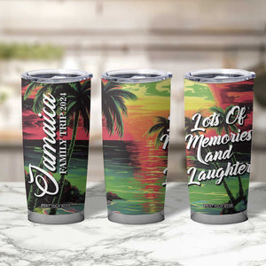 Jamaica Family Trip 2024 Souvenir Tumbler Cup Jamaican Beach Vacation Lots Of Memories And Laughter TB09 Print Your Wear