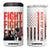 Trump Raise Fist 4 in 1 Can Cooler Tumbler Fight Never Stop Fighting 2024 American Flag TB09 One Size: 16 oz White Print Your Wear