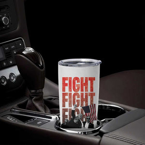 Trump Raise Fist Tumbler Cup Fight Never Stop Fighting 2024 American Flag TB09 Print Your Wear