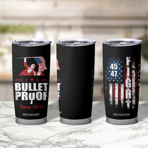 Trump 2024 Bulletproof Tumbler Cup US President 45 47 America Flag TB09 Print Your Wear