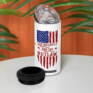 Outlaw Hillbilly 2024 4 in 1 Can Cooler Tumbler Vote For Trump Vance America Flag TB09 Print Your Wear