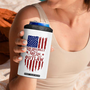 Outlaw Hillbilly 2024 4 in 1 Can Cooler Tumbler Vote For Trump Vance America Flag TB09 Print Your Wear