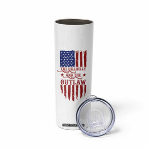 Outlaw Hillbilly 2024 Skinny Tumbler Vote For Trump Vance America Flag TB09 Print Your Wear