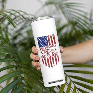 Outlaw Hillbilly 2024 Skinny Tumbler Vote For Trump Vance America Flag TB09 Print Your Wear