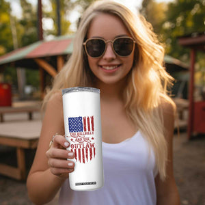 Outlaw Hillbilly 2024 Skinny Tumbler Vote For Trump Vance America Flag TB09 Print Your Wear