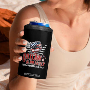 Outlaw Hillbilly 2024 4 in 1 Can Cooler Tumbler Vote For Trump Vance Take America Back TB09 Print Your Wear