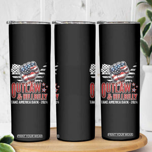 Outlaw Hillbilly 2024 Skinny Tumbler Vote For Trump Vance Take America Back TB09 Print Your Wear