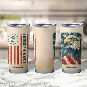 Trump Vance 2024 Tumbler Cup US President 45 47 Eagle American Flag TB09 Print Your Wear