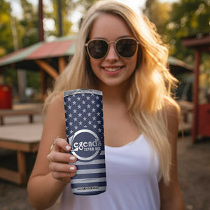 Trump 2024 Skinny Tumbler Legend Never Die Fight For America Flag TB09 Print Your Wear