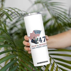 Trump 47 Skinny Tumbler Trump For President 2024 Take America Back TB09 Print Your Wear